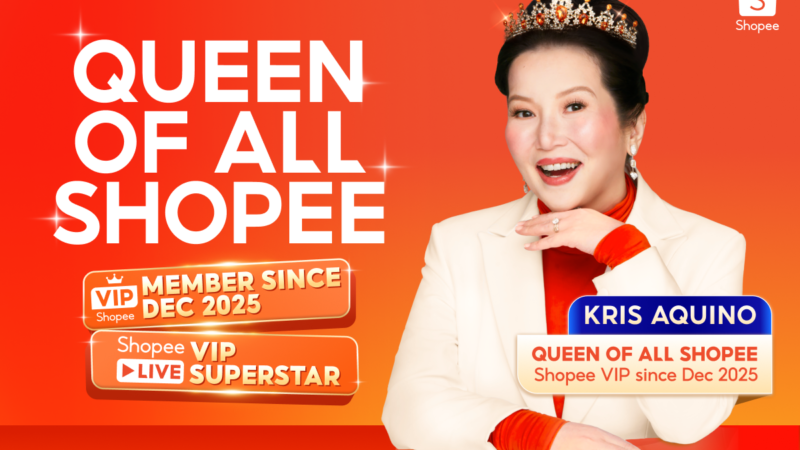 Shopee's campaign visual for Kris Aquino, the Queen of All Shopee