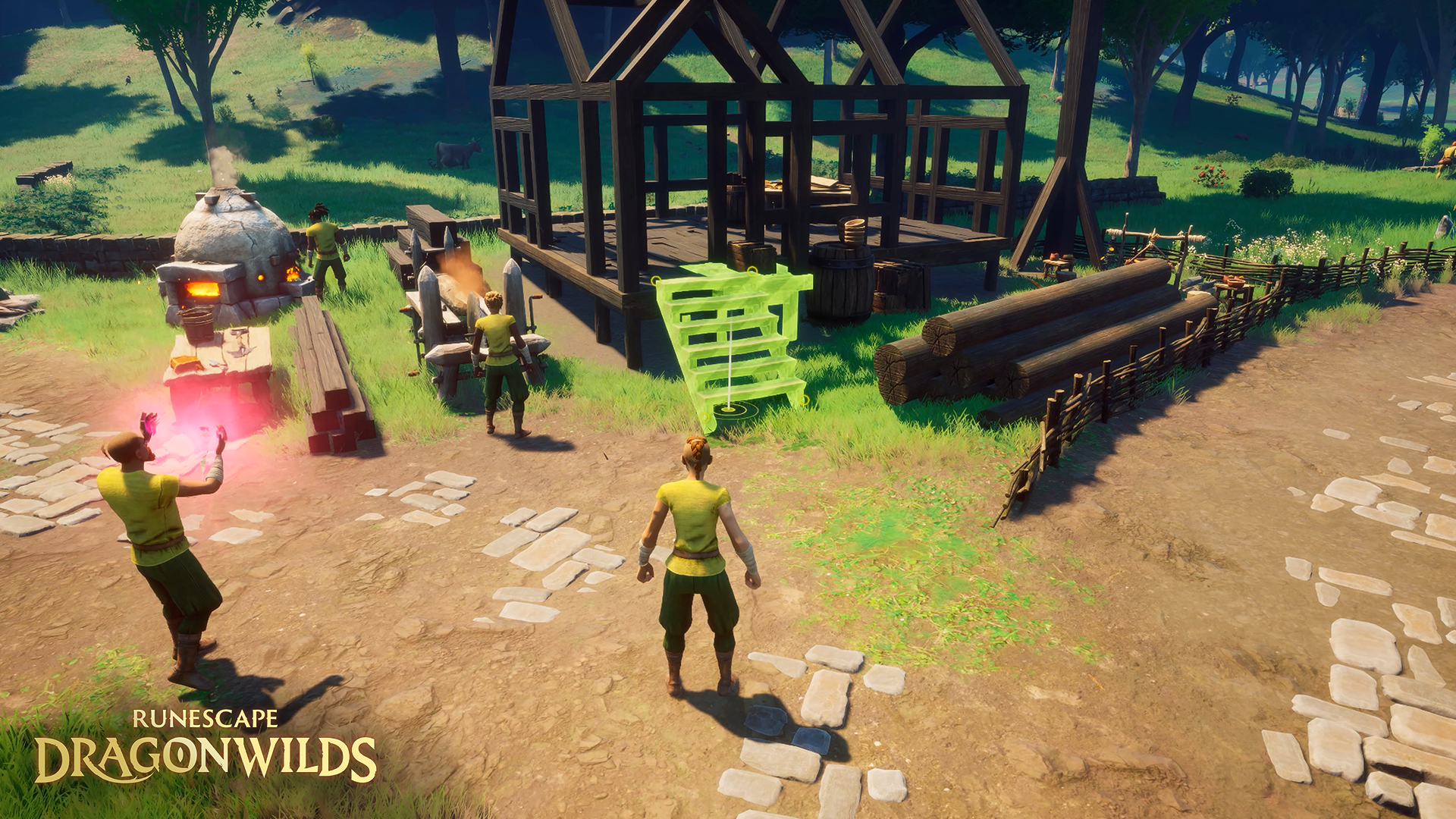RuneScape Dragonwilds screenshot of the game's open-world Ashenfall setting