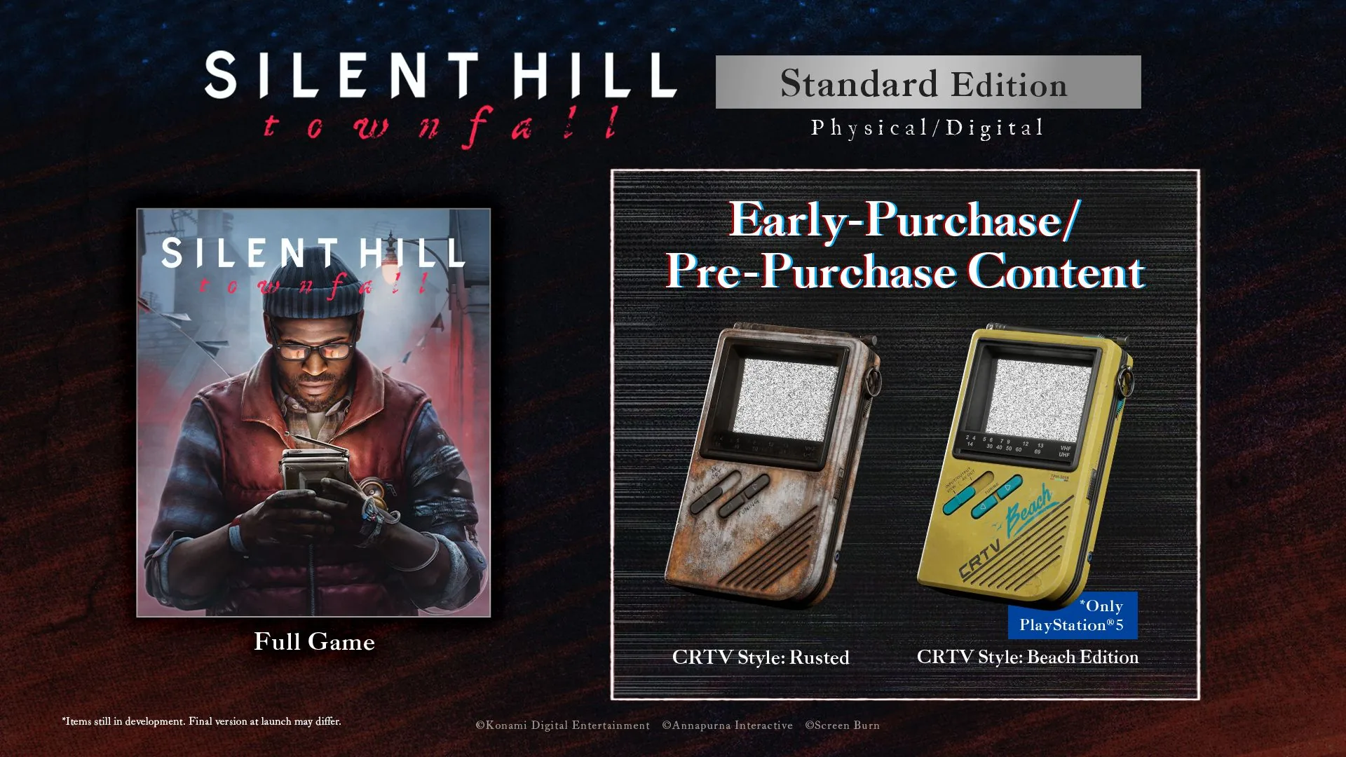 Standard Edition pre-order art for Silent Hill: Townfall