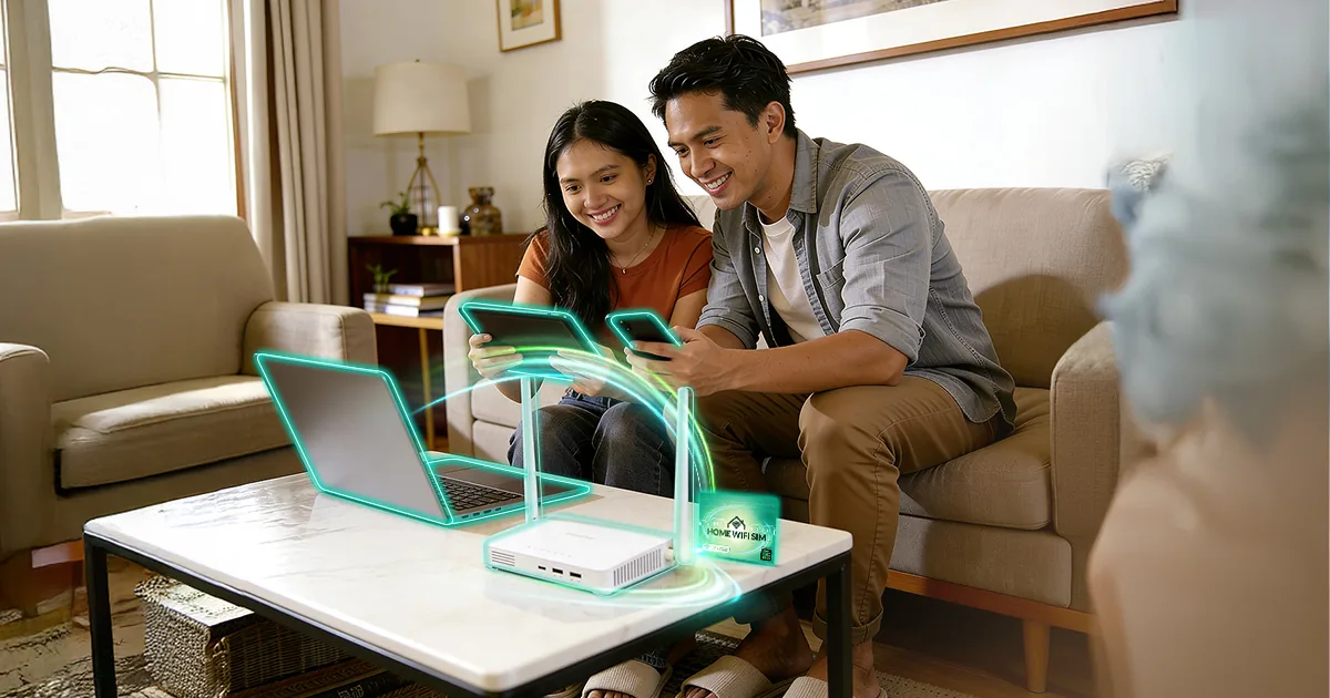 Smart Home WiFi SIM 99 key visual from Smart Communications