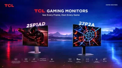 TCL gaming monitors 27P2A and 25P1AD launch banner
