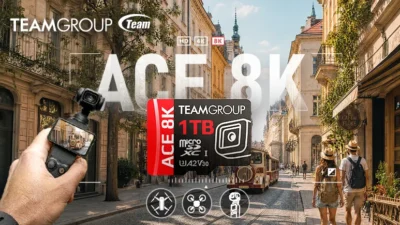 TEAMGROUP ACE 8K MicroSDXC memory card announcement key visual