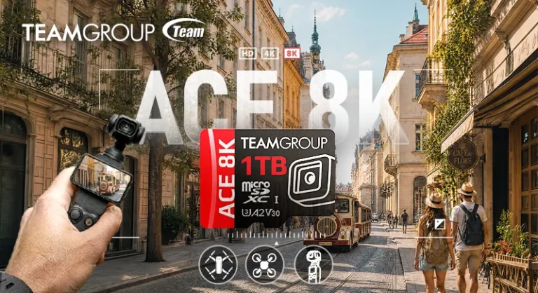 TEAMGROUP ACE 8K MicroSDXC memory card announcement key visual