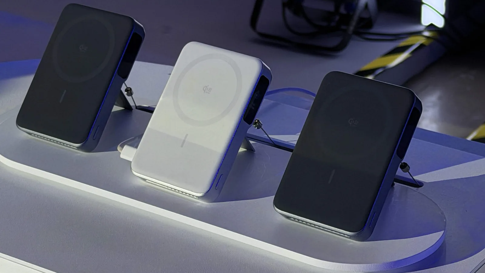 Anker MagGo magnetic power banks on display