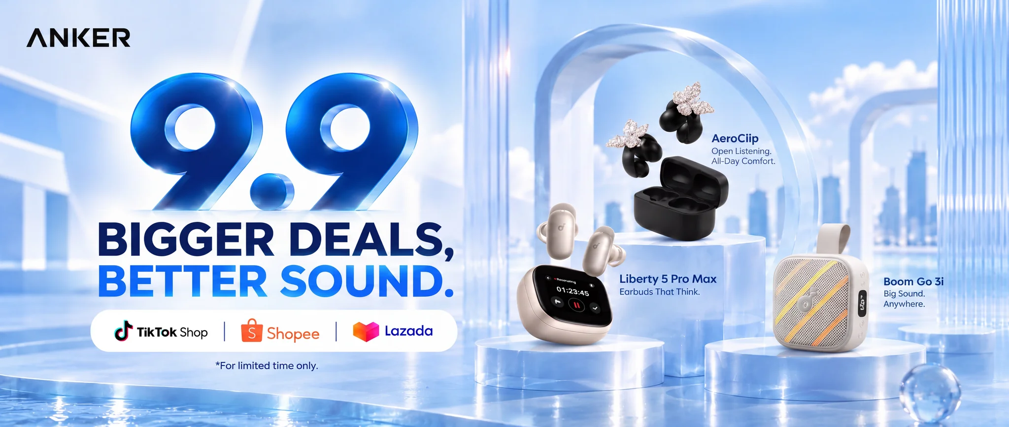 Anker soundcore 9.9 bigger deals, better sound key visual