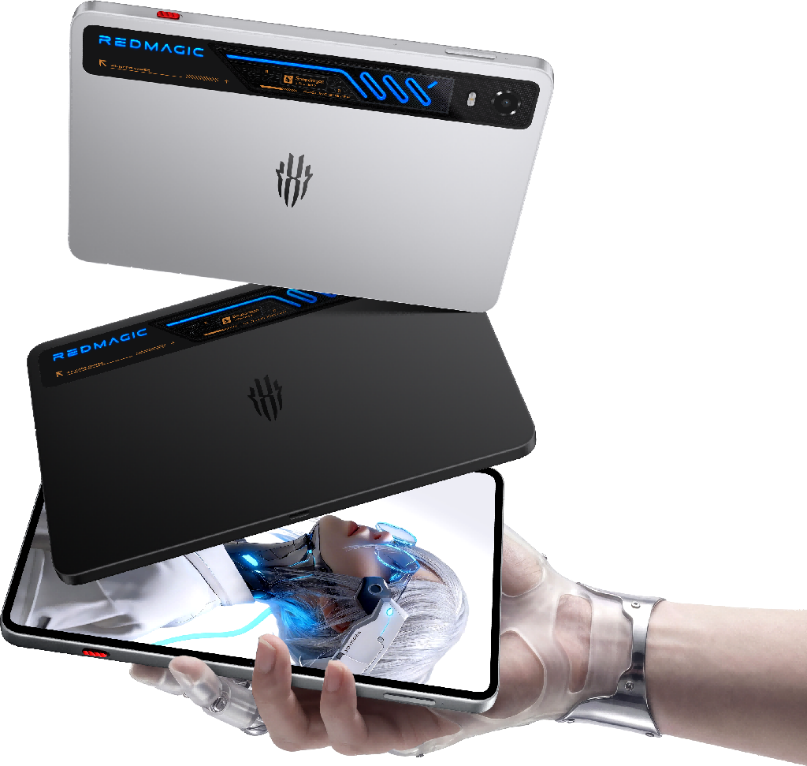 REDMAGIC Astra 2 gaming tablet with a metal frame and glass-accented rear cover