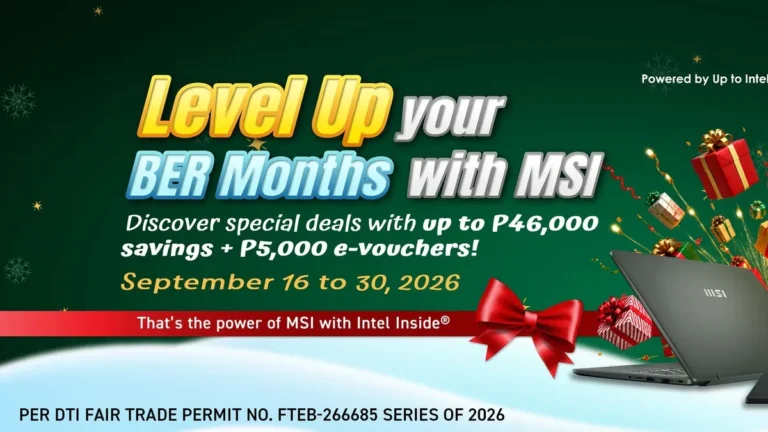 MSI BER Months promo key visual with up to PhP46,000 savings and PhP5,000 e-vouchers
