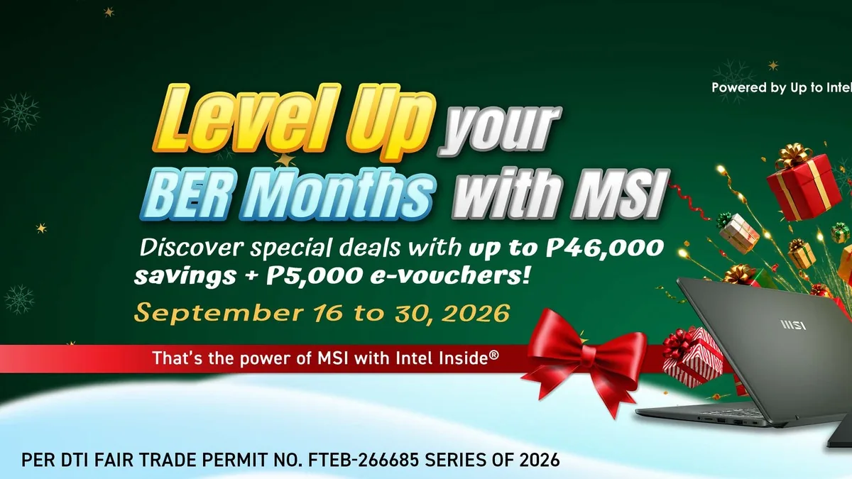 MSI BER Months promo key visual with up to PhP46,000 savings and PhP5,000 e-vouchers