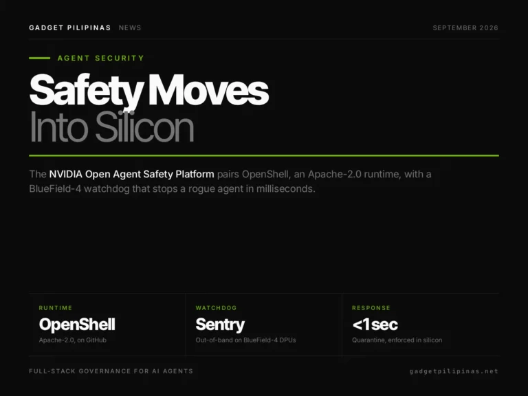 NVIDIA Open Agent Safety Platform news card with OpenShell and Sentry specs