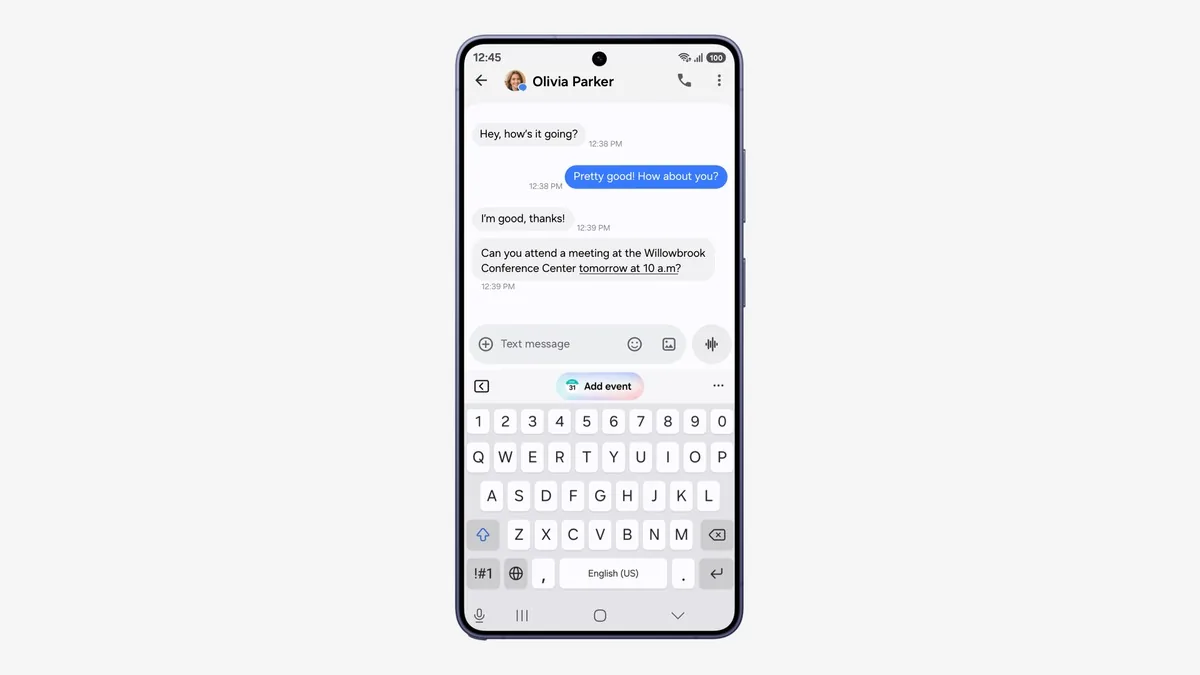 One UI 9 interface screens from Samsung's official image for the Galaxy S26 series update