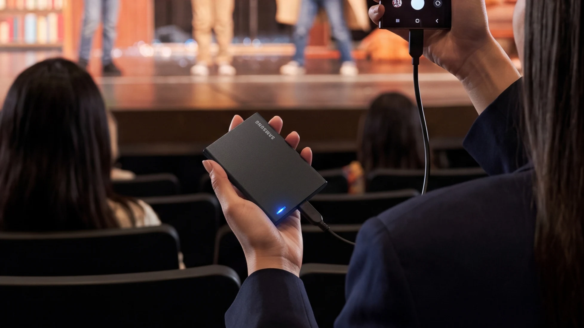 Samsung P7 portable SSD in use