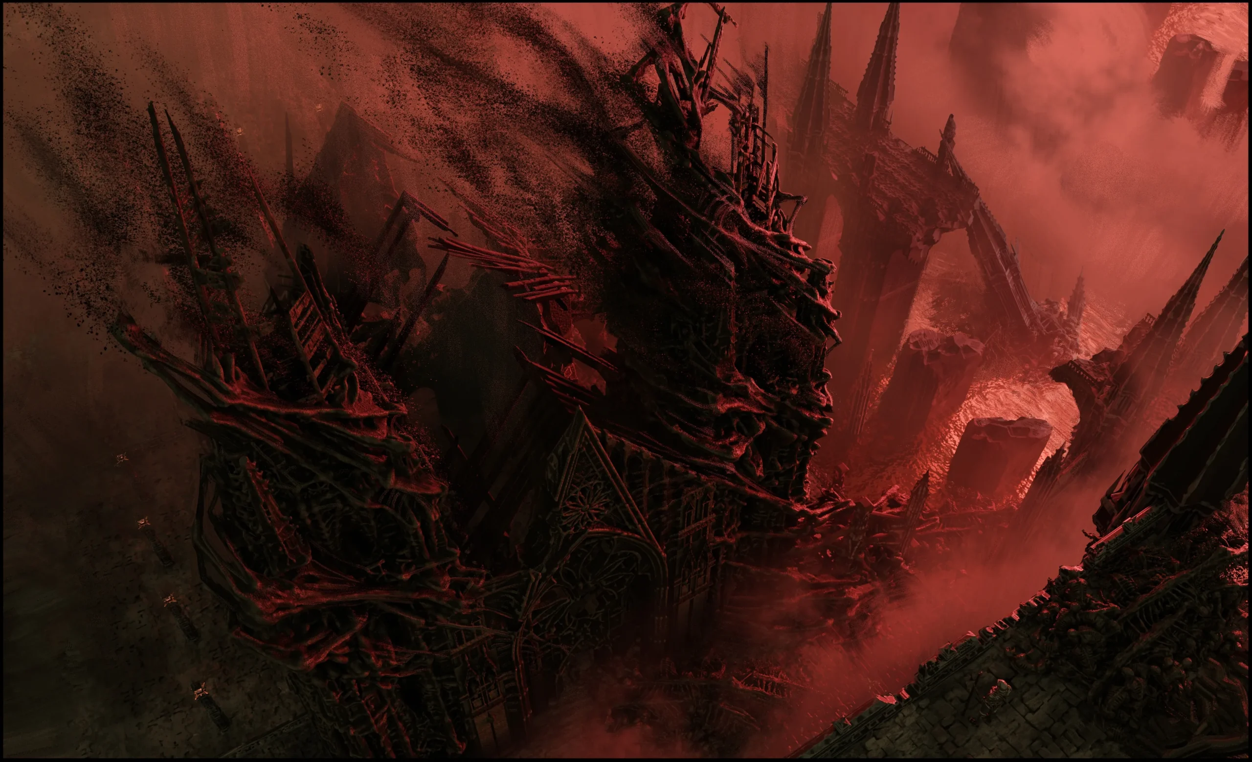 Diablo V teaser art hellscape fallen sanctuary