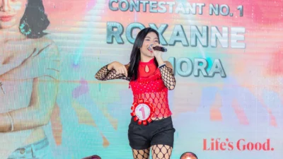 A contestant performs on stage during the LG xboom IDOL 2026 Davao leg