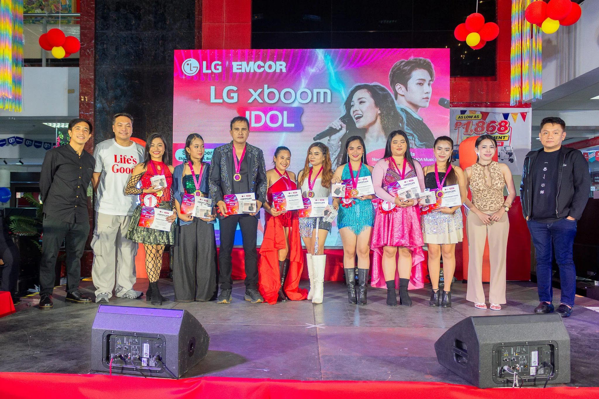 The audience watches a performance at the LG xboom IDOL 2026 Davao elimination round