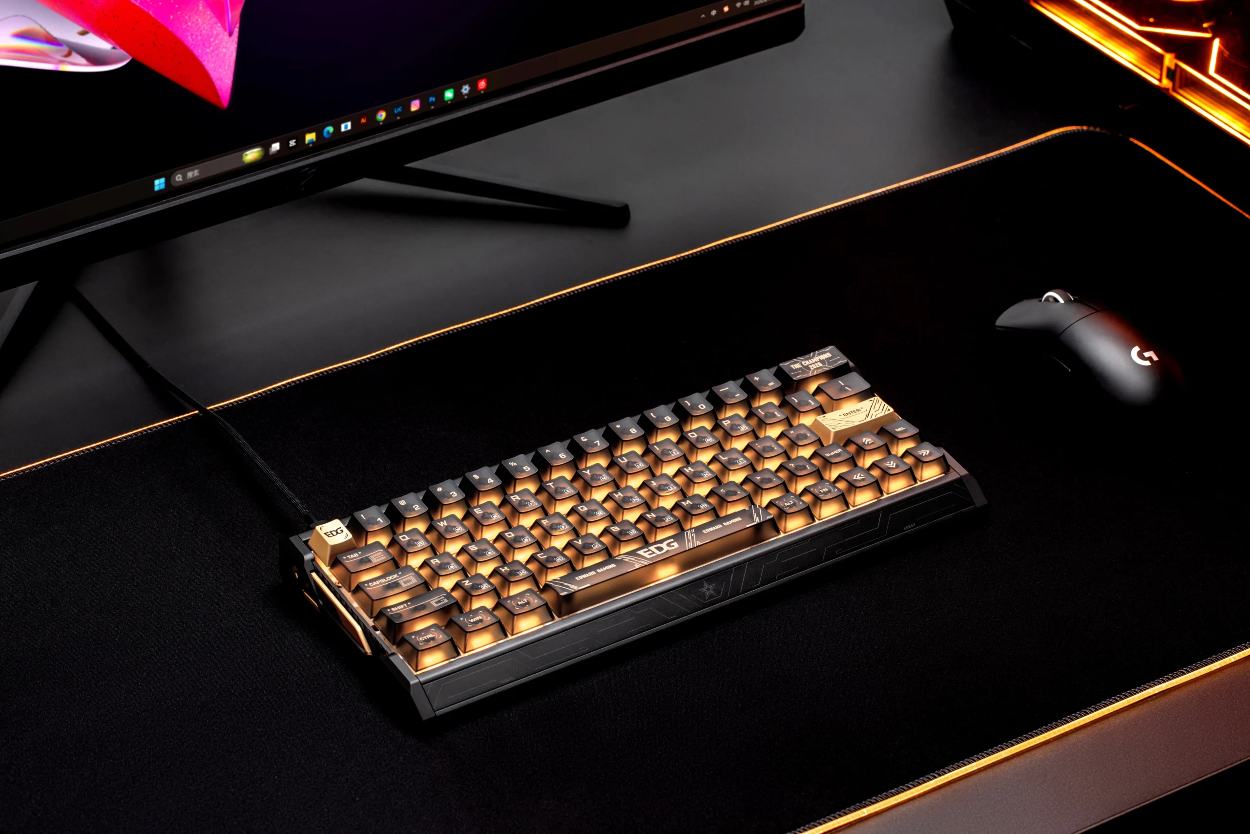 IQUNIX EV63 EDG Edition Hall Effect keyboard in EDG black and gold