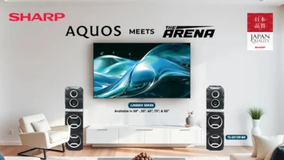 AQUOS 4K TV and The Arena Speaker FI