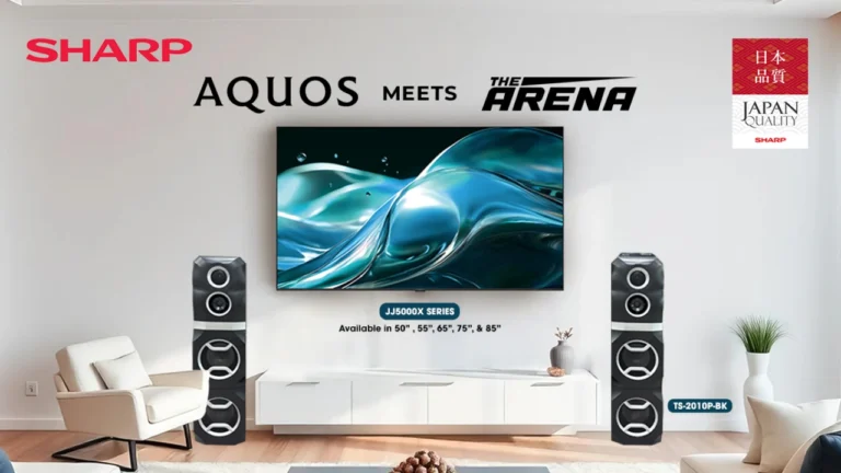 AQUOS 4K TV and The Arena Speaker FI