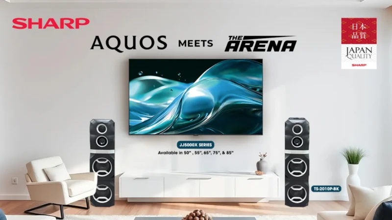 AQUOS 4K TV and The Arena Speaker FI