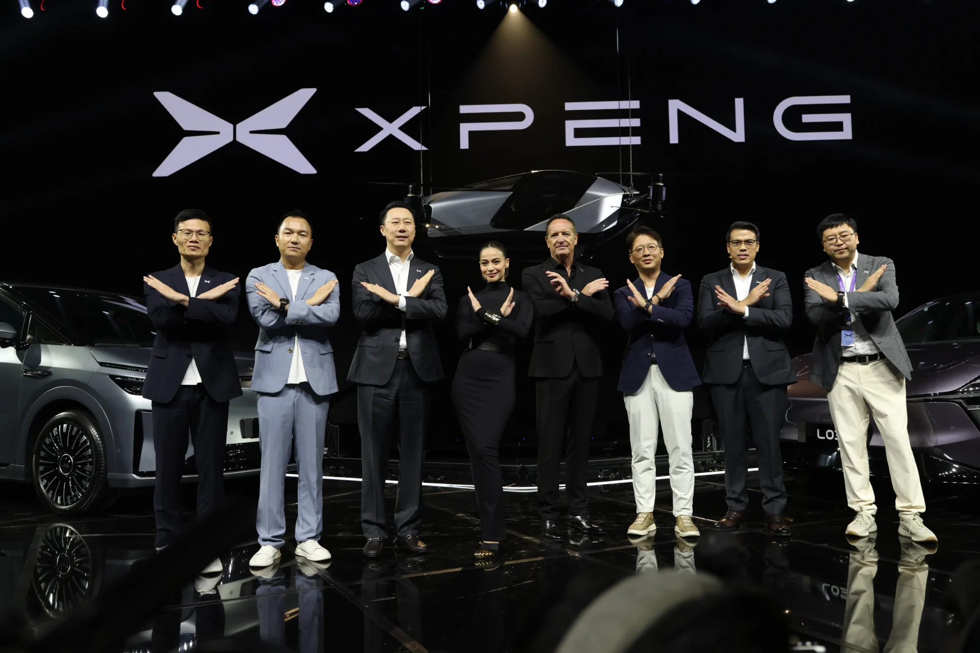 Anne Curtis with XPENG executives after being named XPENG Philippines brand ambassador