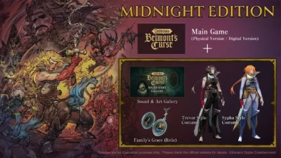Castlevania: Belmont's Curse Midnight Edition key art with Rose Belmont