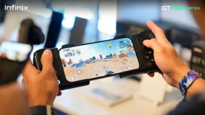 Infinix GT NX Controller on display at the GT NXperience media and fans gathering