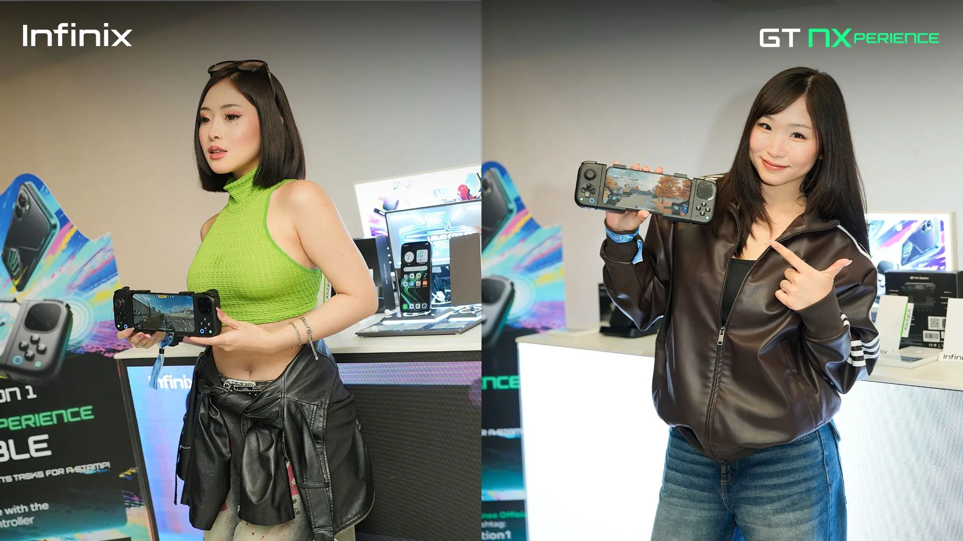 Players testing Infinix gaming devices at the GT NXperience event