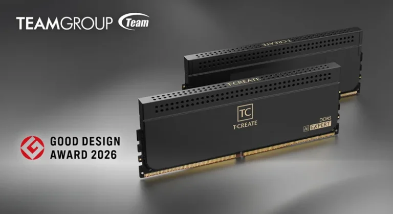 TEAMGROUP T-CREATE EXPERT Ai CQDIMM DDR5 desktop memory wins Japan GOOD DESIGN AWARD 2026