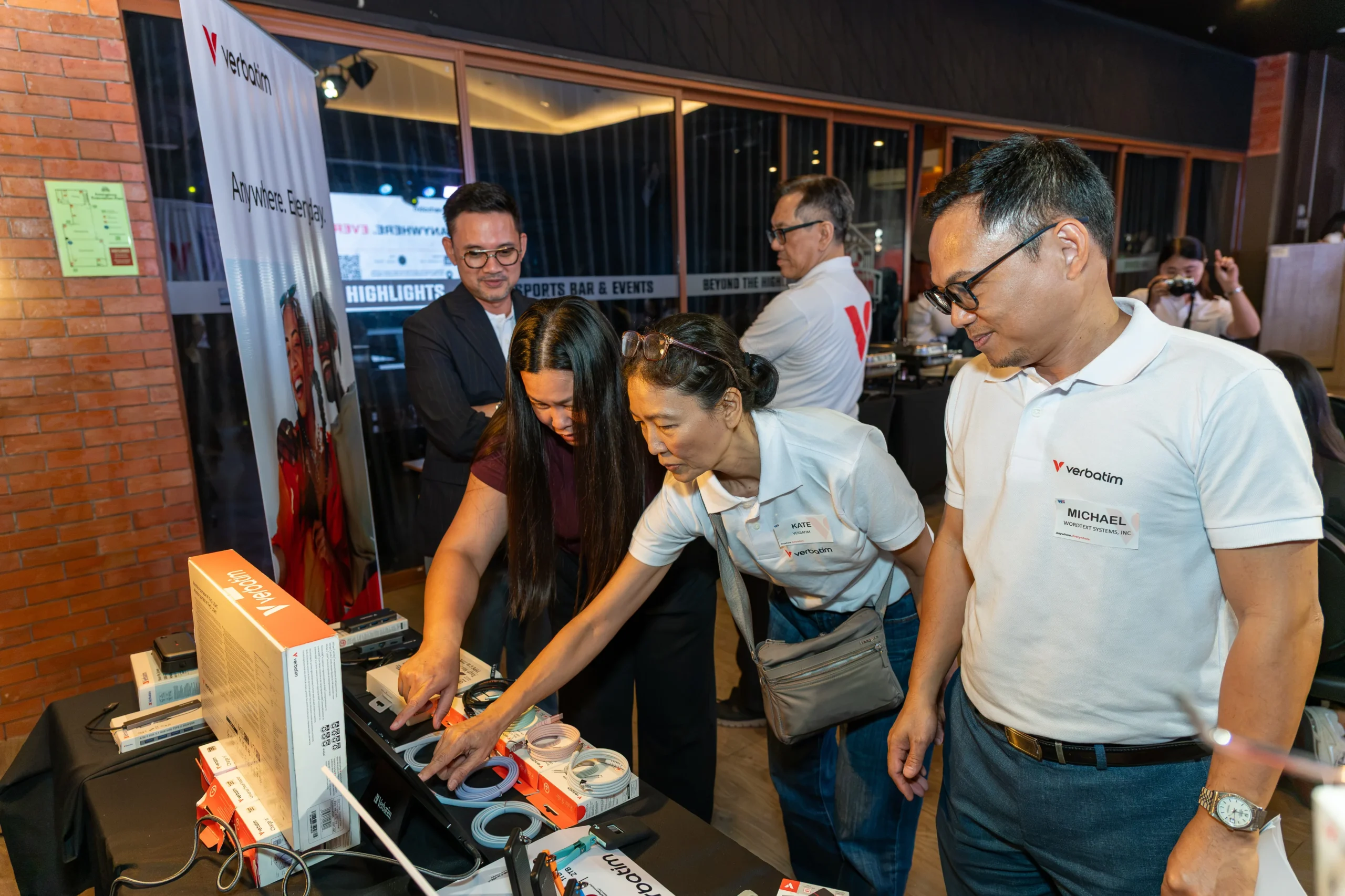 Verbatim storage and charging launch event photo from the Philippine market event