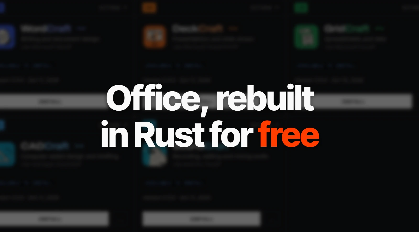 Office, rebuilt in Rust for free