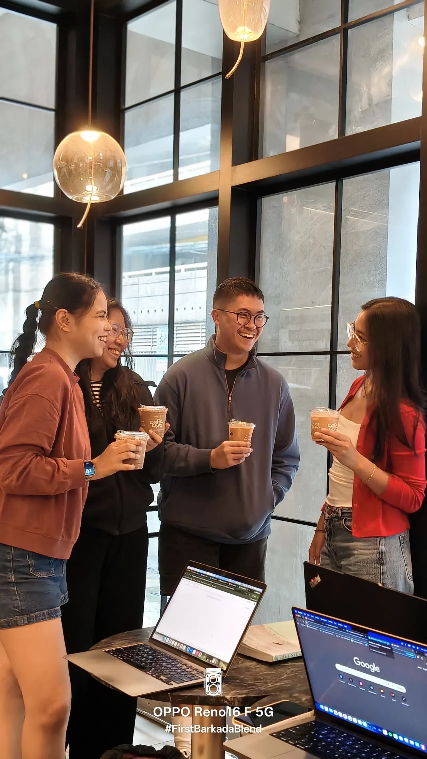 Coffee cup served on a cafe table during a barkada coffee stop