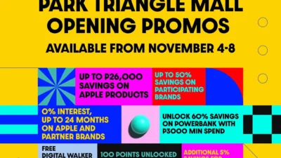 Digital Walker Park Triangle Mall opening promos key visual with Apple and accessory savings