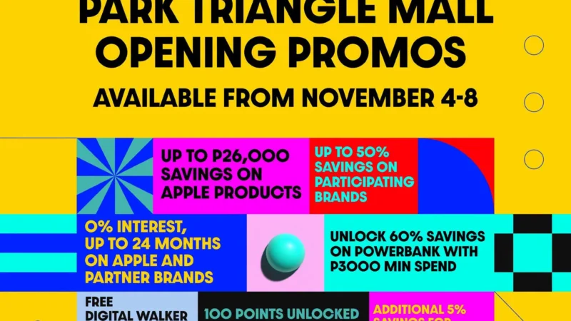 Digital Walker Park Triangle Mall opening promos key visual with Apple and accessory savings