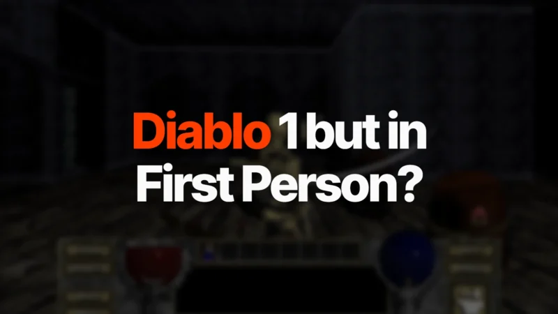 Diablo 1 but in First Person?