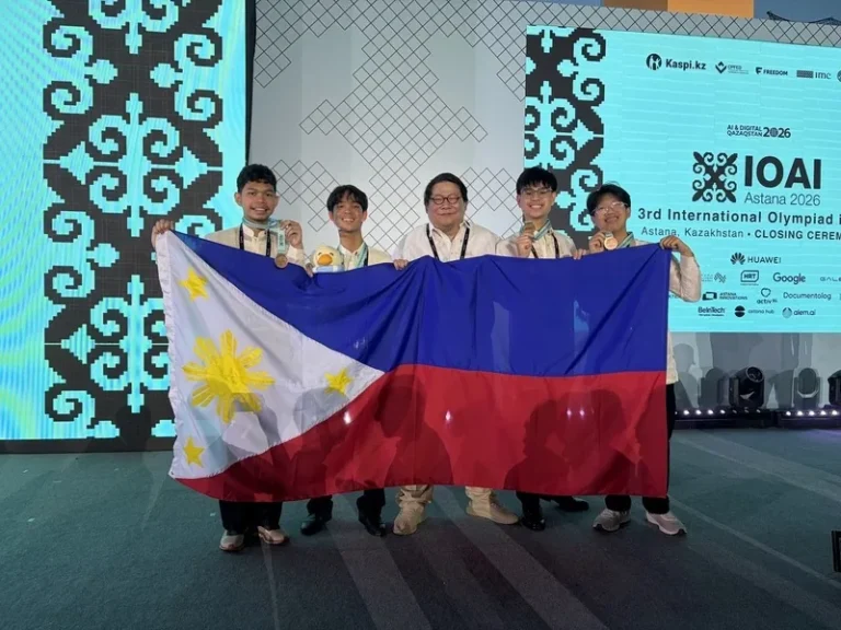 The Philippine delegation at the IOAI 2026 closing ceremony in Astana, Kazakhstan