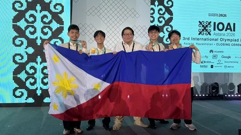 The Philippine delegation at the IOAI 2026 closing ceremony in Astana, Kazakhstan