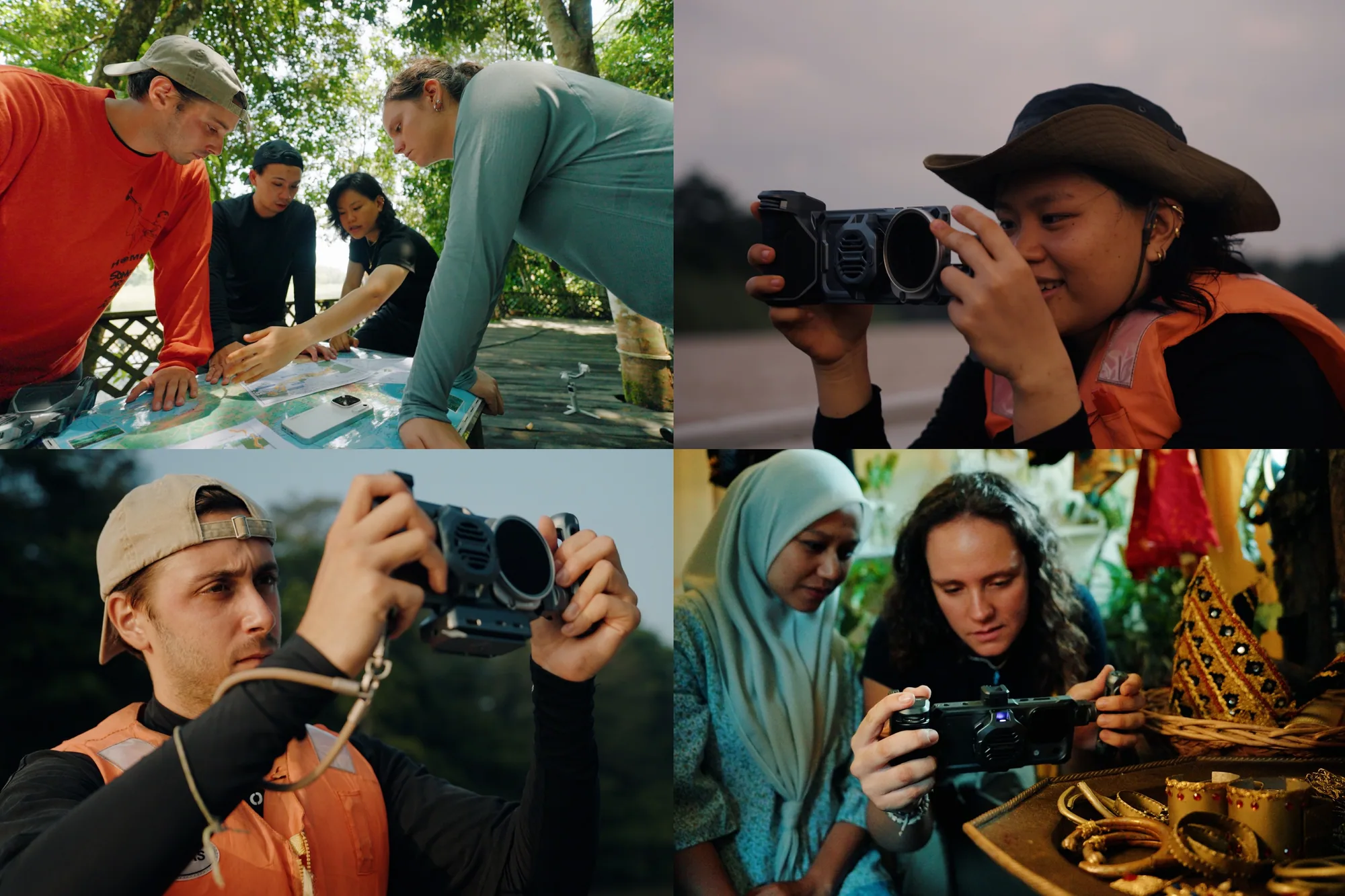 Filmmakers in the OPPO and Discovery Filmmaker Accelerator shooting with the Find X10 Series