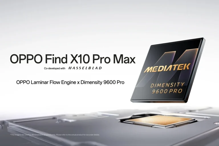 Official OPPO graphic for the Find X10 Pro Max and MediaTek Dimensity 9600 Pro announcement