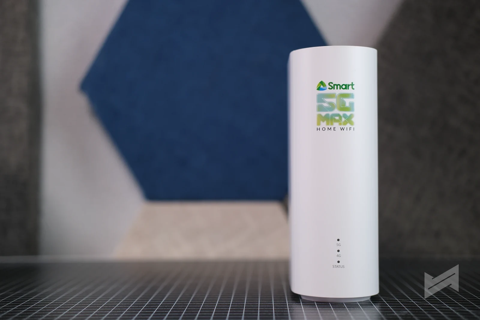 Smart 5G Max Home WiFi router powered on with status indicators lit