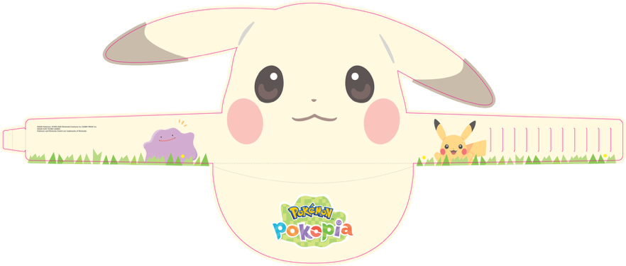 Commemorative Pokémon Pokopia sun visor handed out at the Pokémon Truck tour