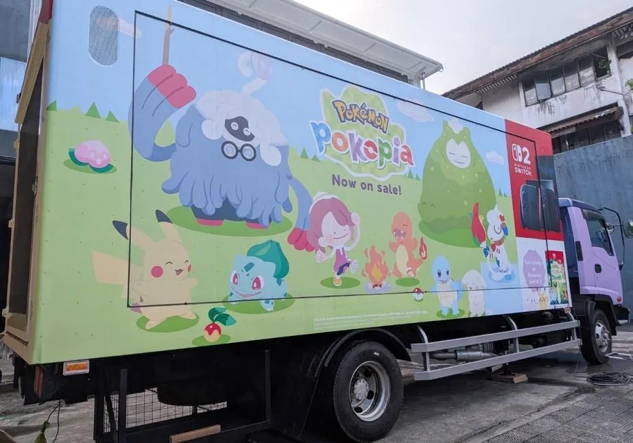 Pokémon Pokopia truck livery for the Metro Manila mall tour