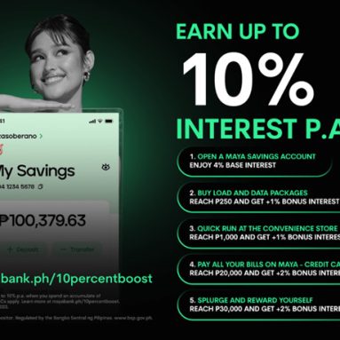 Here’s How Get Up To 10% Interest P.A. With Your Maya Savings until April 30